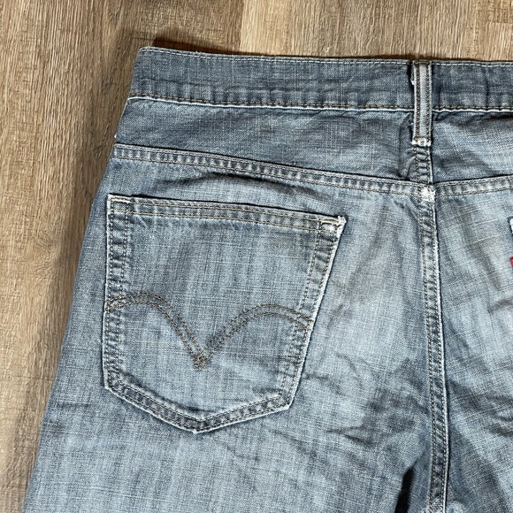 Levis Men's 569 Loose Straight Denim ‎ Cutoff Shorts Size 33 Jorts Dark Wash - Picture 13 of 15